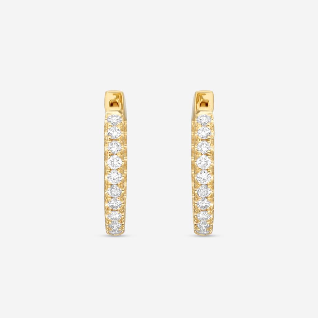 Ina Mar Ina Mar 18K Yellow Gold Diamond Hoop Earrings AER-17279-Y