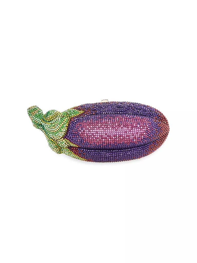 Judith Leiber Eggplant Crystal-Embellished Clutch 1
