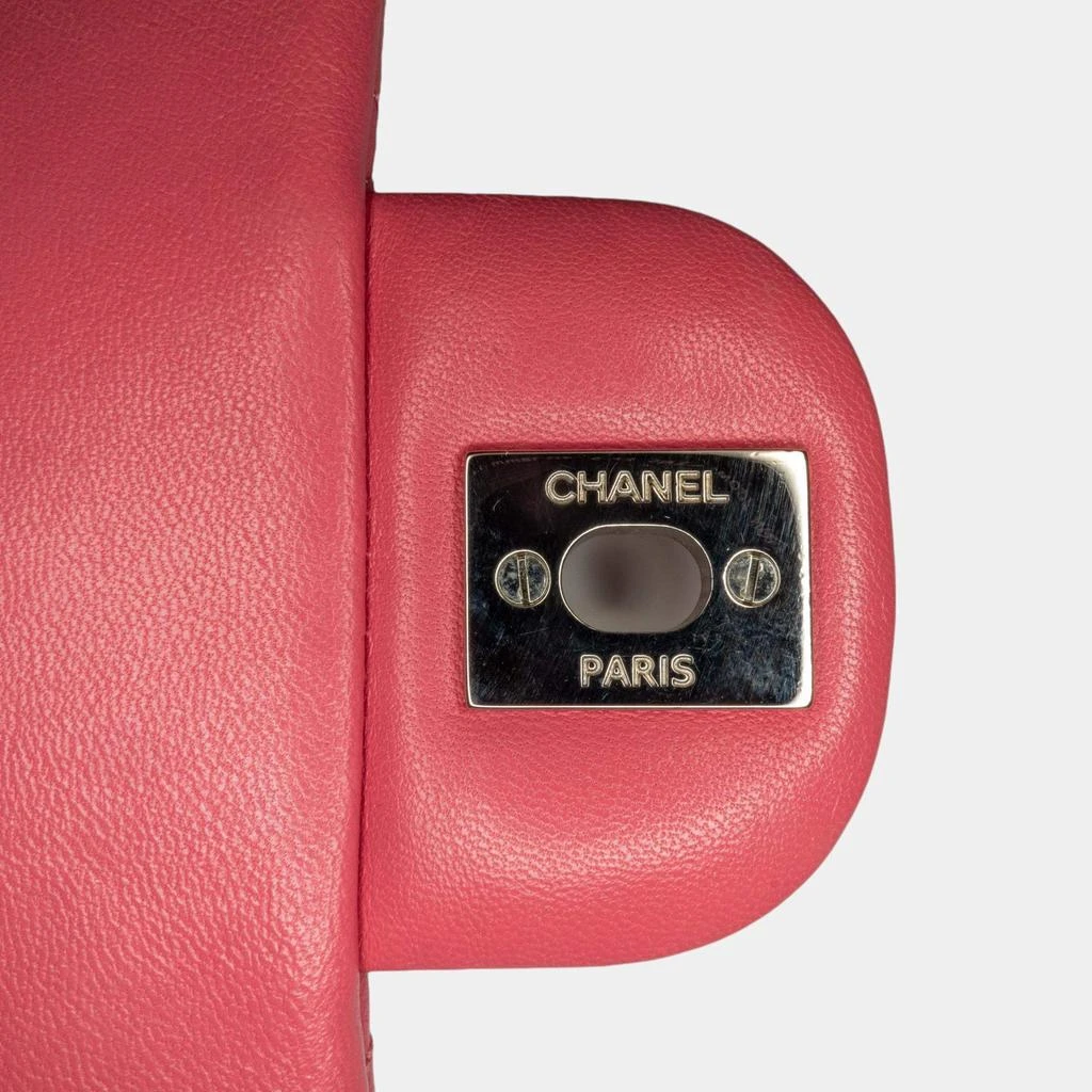 Chanel Chanel Pink Mini Square Classic Lambskin Single Flap Bag 6