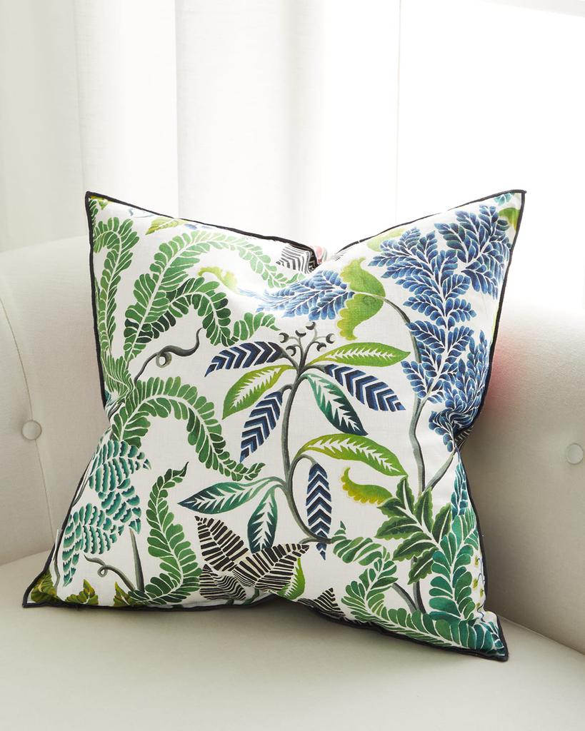 Designers Guild White Brocart Decoratif Linen Cushion