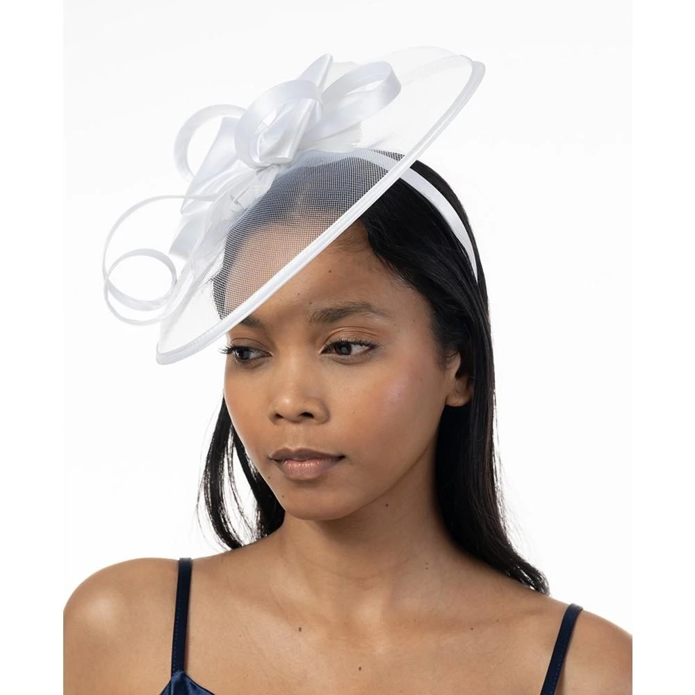 Delicate Black Fascinator Headband by Bellissima mIllinerry collection Bellissima Millinery Collection Feather & Net Fascinator  main image 3