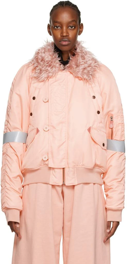 MM6 Pink Insulated Bomber Jacket 1