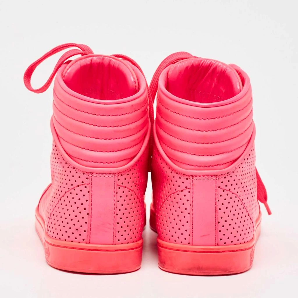 Gucci Gucci Neon Pink Leather Coda High Top Sneakers Size 36.5 5