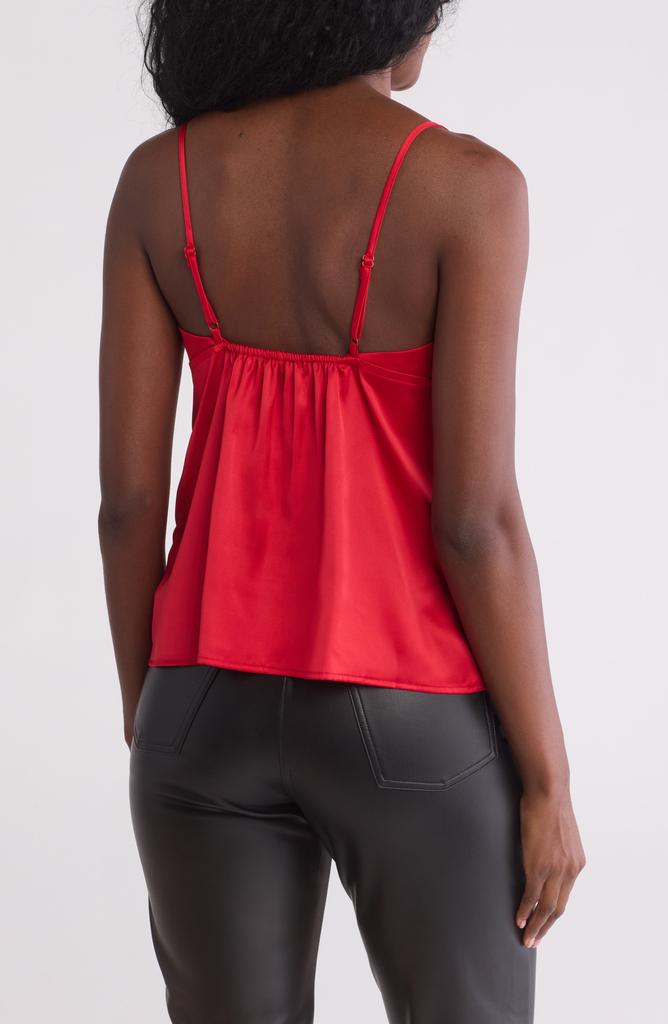 19 Cooper Tie Front Satin Crop Camisole