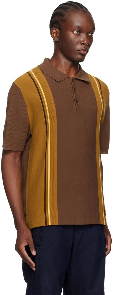 BEAMS PLUS Brown Stripe Polo