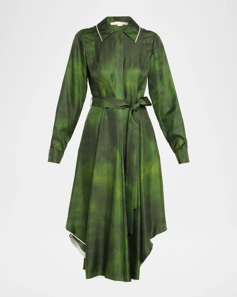 jason wu green silk dress JASON WU Green Satin Dress Size0 by Jason Wu