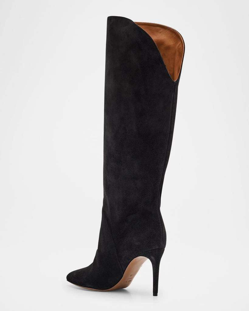 Paris Texas Gaia Suede Stiletto Knee Boots 4