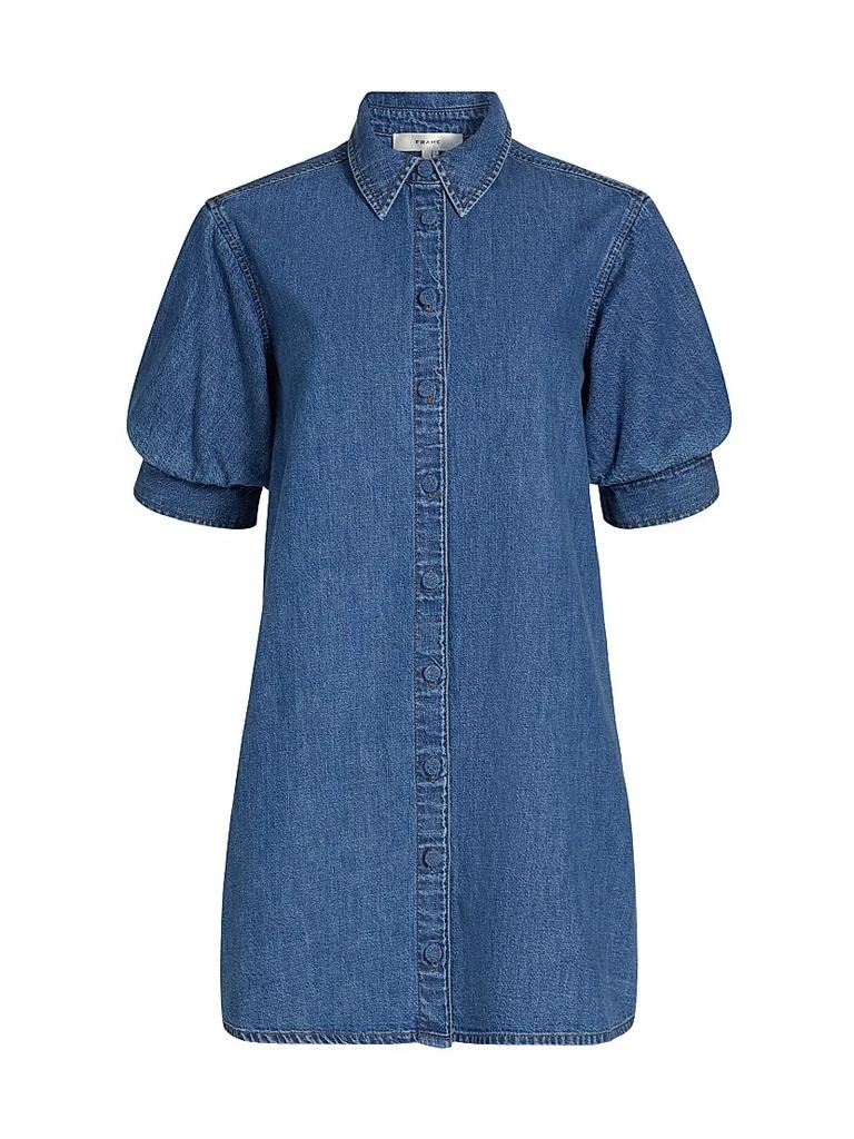 FRAME The Play Cotton Denim Minidress 1