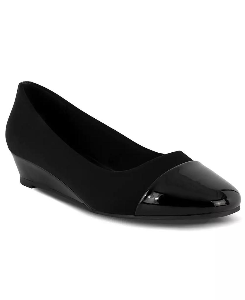 JONES NEW YORK Women's Junelle Cap Toe Wedge Flats