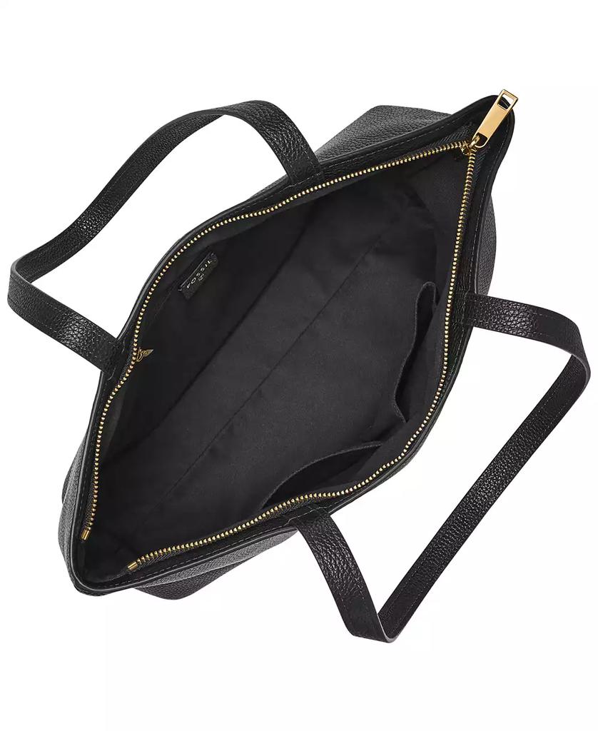 Fossil Jessie Leather Top Zip Tote Bag