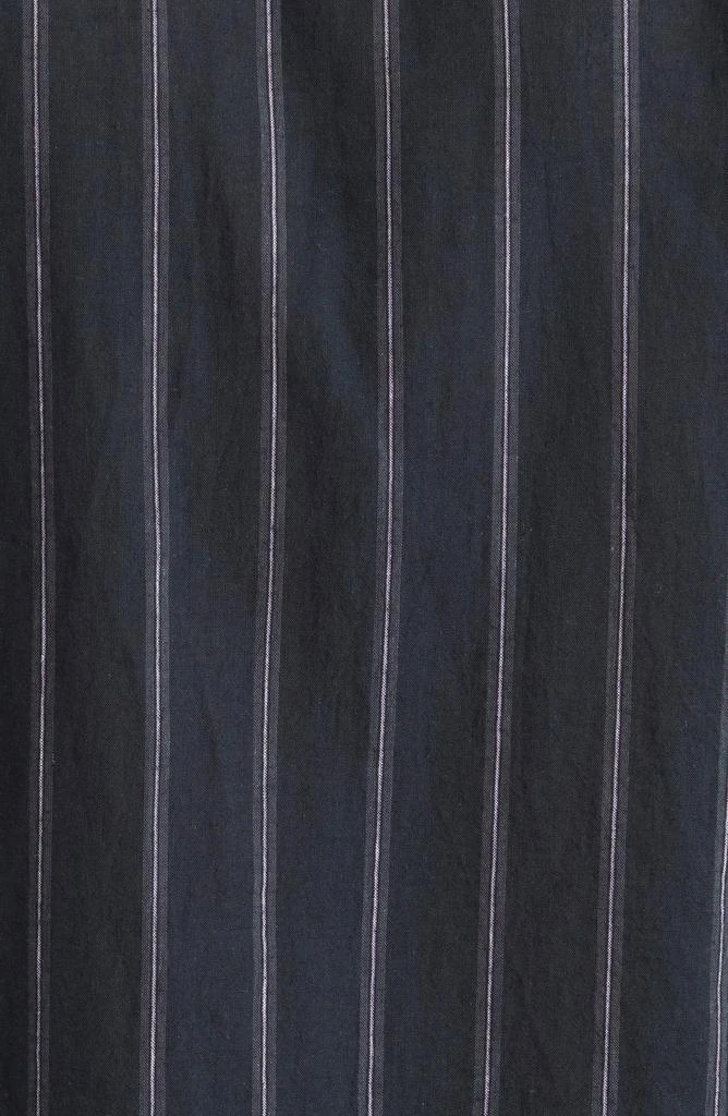 Vince Windsor Stripe Short Sleeve Linen Button-Up Shirt 5