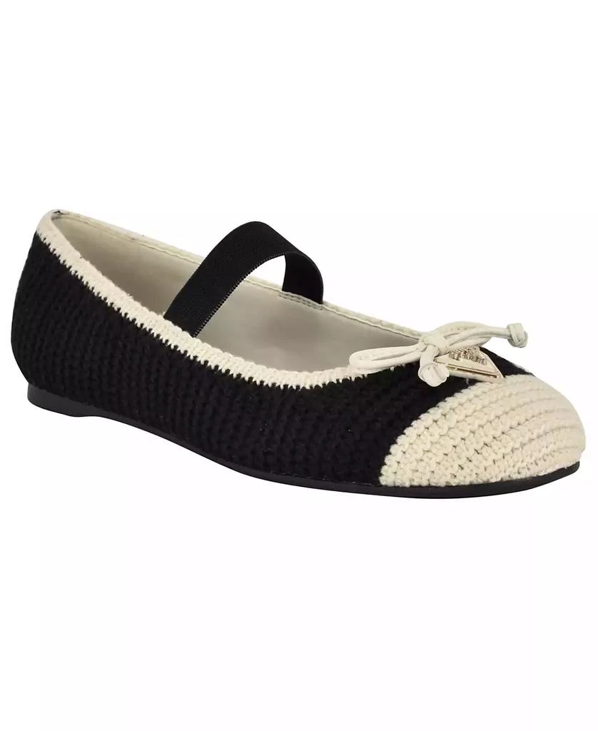 GUESS Women's Maysa Crochet Knit Mary Jane Flats 6