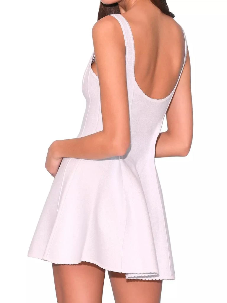 Fleur du Mal Knit Corset Flared Minidress 4