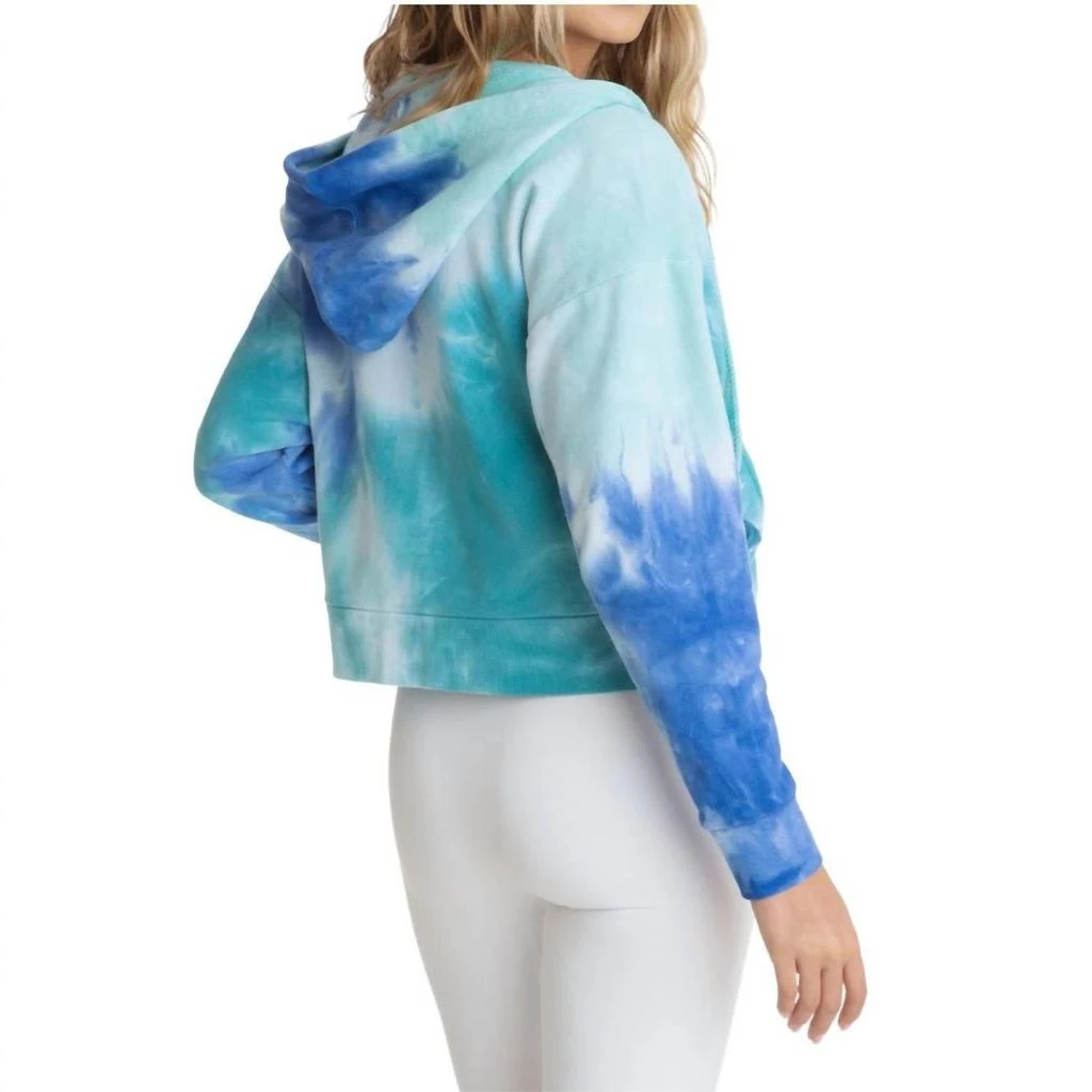 525 America Tie Dye Zip Hoodie In Baja Blue Multi 3