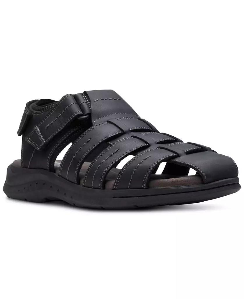 Clarks Men's Walkford Fish Tumbled Leather Sandals