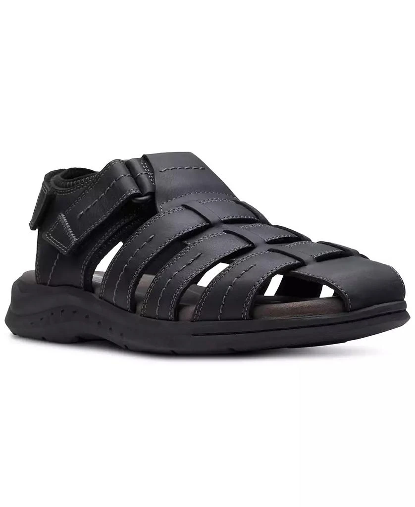 Clarks Men's Walkford Fish Tumbled Leather Sandals 1