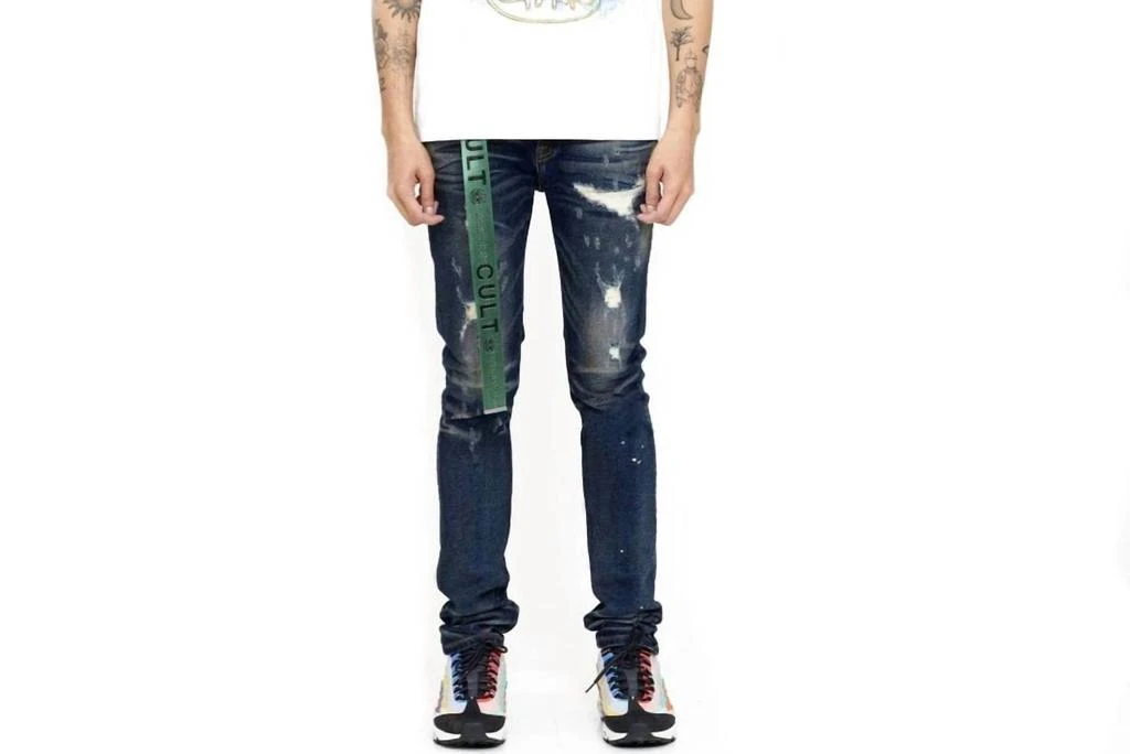 Cult Of Individuality Men's Punk Super Skinny Belted Jean In Reyn 4