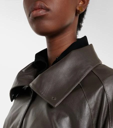Nour Hammour Anorak leather jacket 3