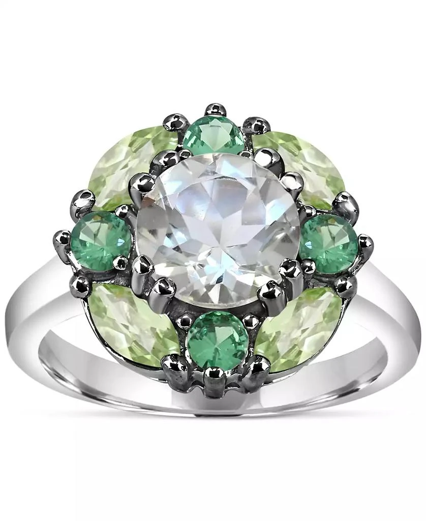 Macy's Multi-Gemstone Cluster Ring (3-5/8 ct. t.w.) in Sterling Silver 3