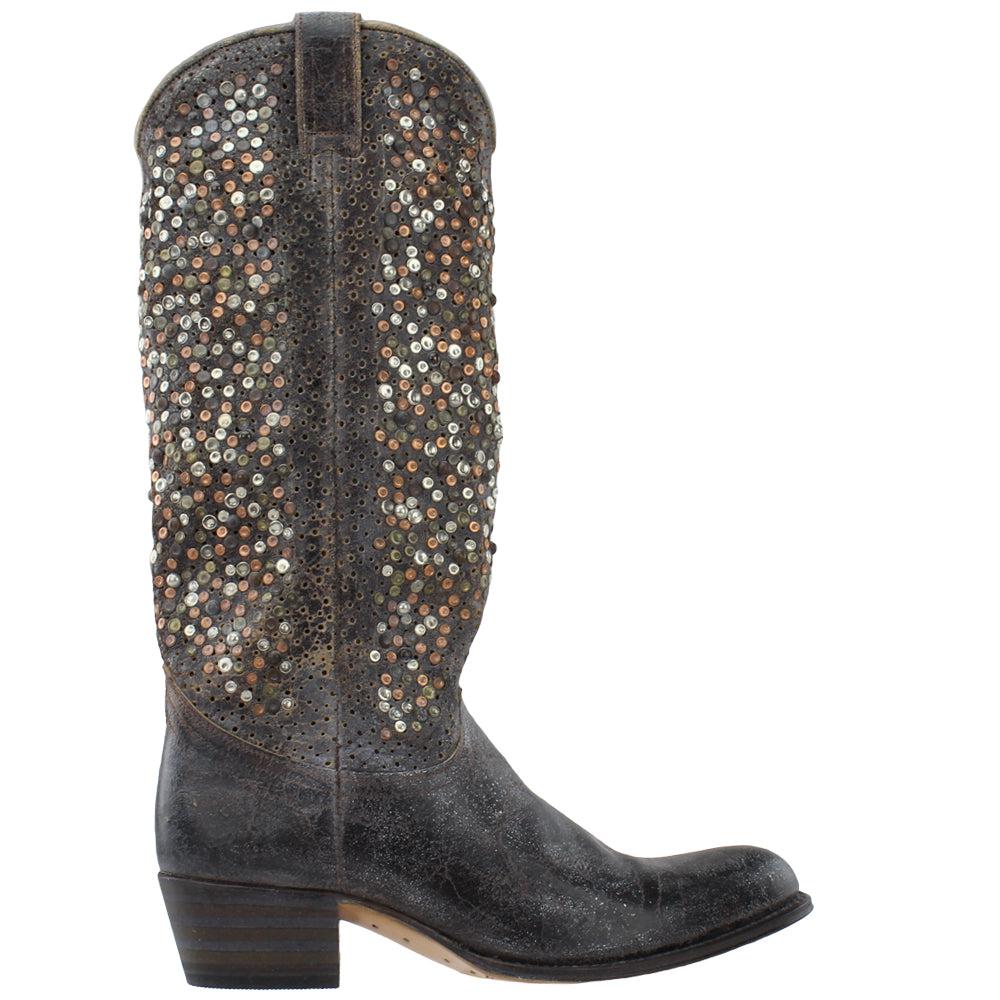 Frye Deborah Studded Tall Zippered Boots