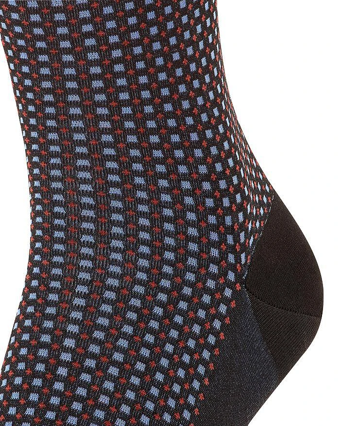 FALKE Uptown Tie Cotton & Nylon Grid Crew Socks 5