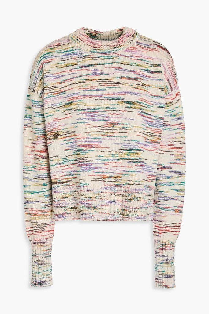 VERONICA BEARD Genora marled cotton-blend sweater 1