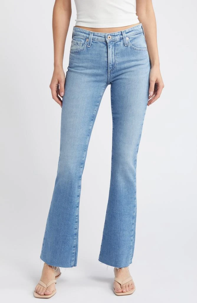 AG Angel Raw Hem Low Rise Bootcut Jeans 1