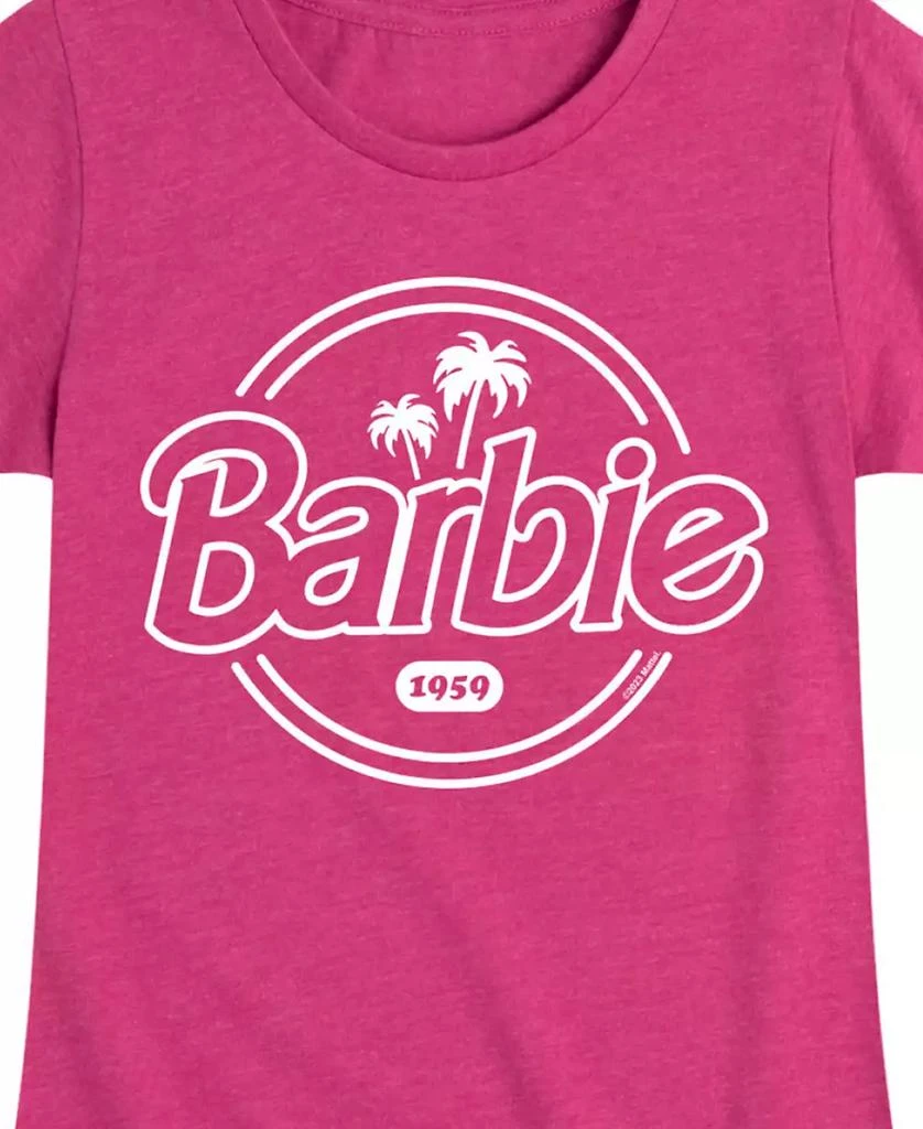 Barbie Big Girls Logo Palm Trees Graphic Short Sleeve T-Shirt 3