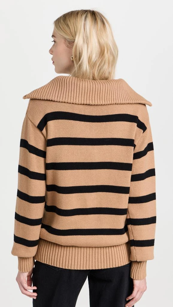 English Factory Striped Knit Zip Pullover 2