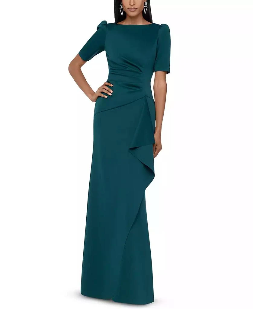 XSCAPE Petite Puff-Sleeve Gown 1
