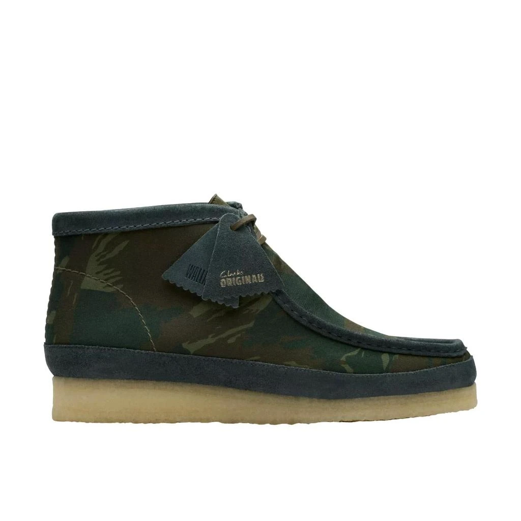 Clarks Men's Wallabee Boot In Green Camouflage 1