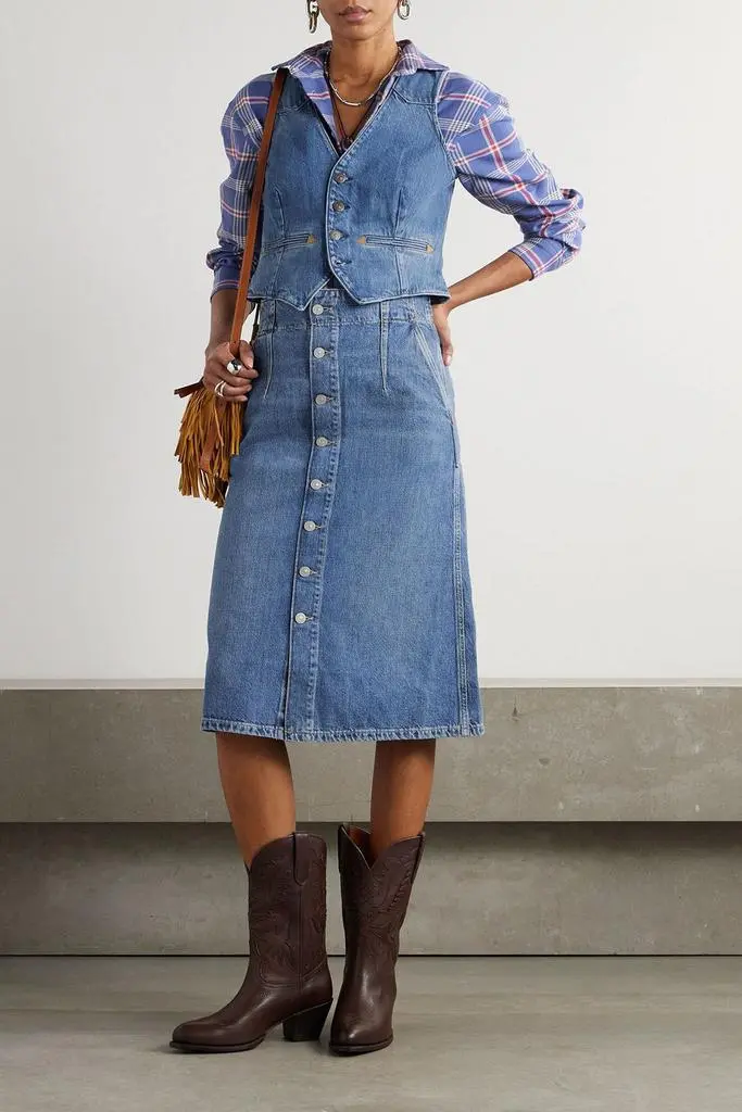Ralph Lauren Denim midi skirt 2