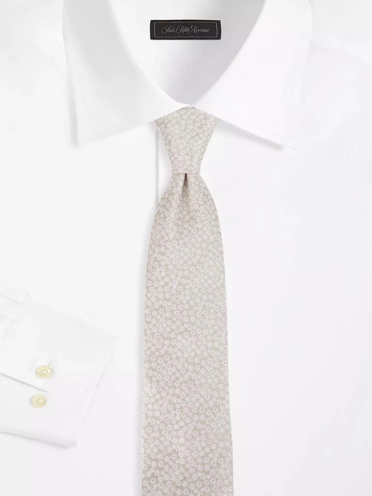 Saks Fifth Avenue COLLECTION Micro Floral Silk Tie 2