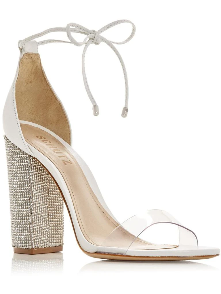 Schutz Anahe Womens Suede Rhinestone Heels 4