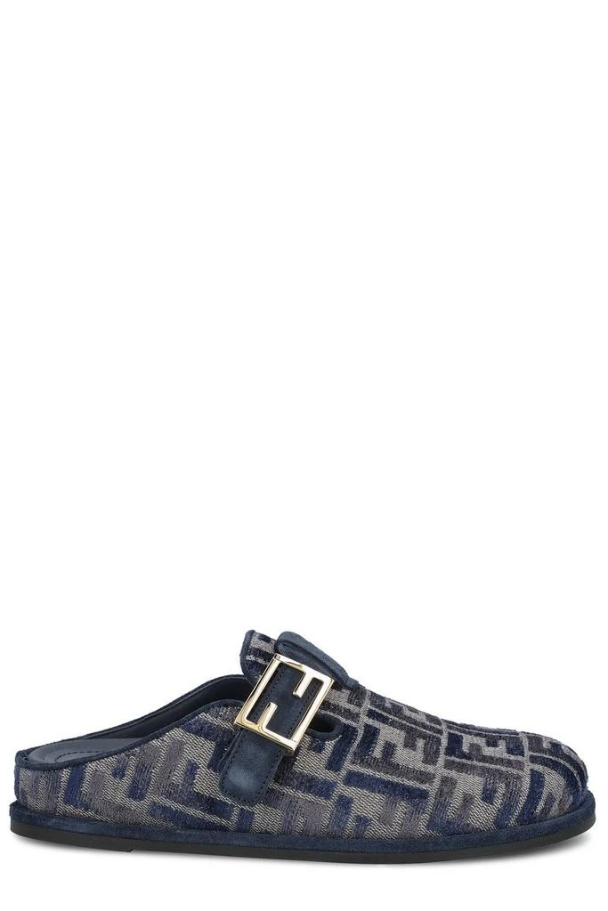 Fendi Fendi Feel Logo Detailed Denim Slippers 1