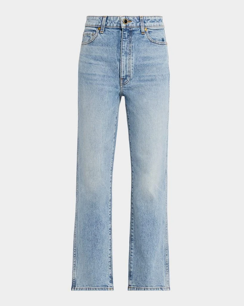 Khaite Abigail High-Rise Straight-Leg Ankle Jeans