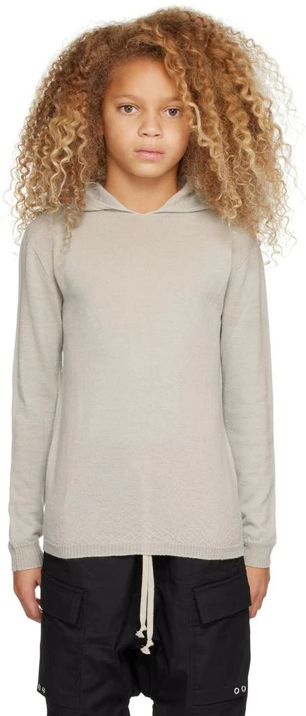 Rick Owens Kids Beige Wool Hoodie 1