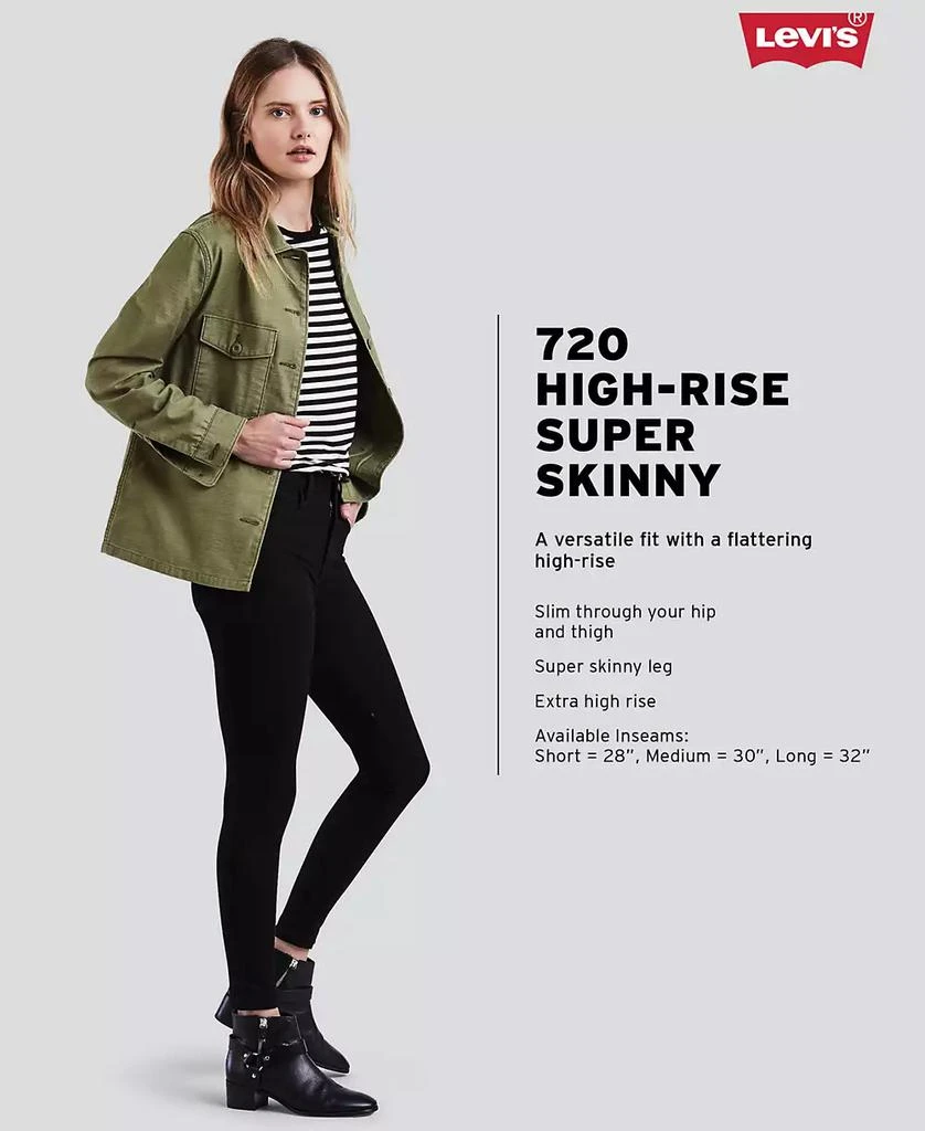 Levi's Women's 720 High-Rise Stretchy Super-Skinny Jeans 4