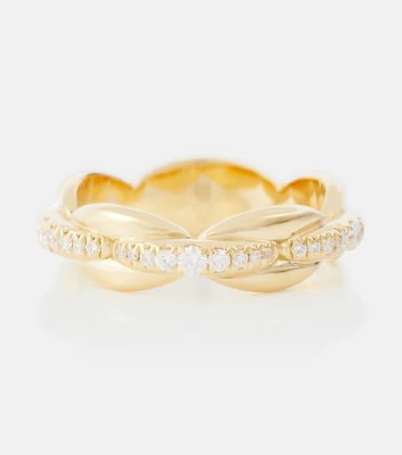 Melissa Kaye Ada 18kt gold ring with diamonds