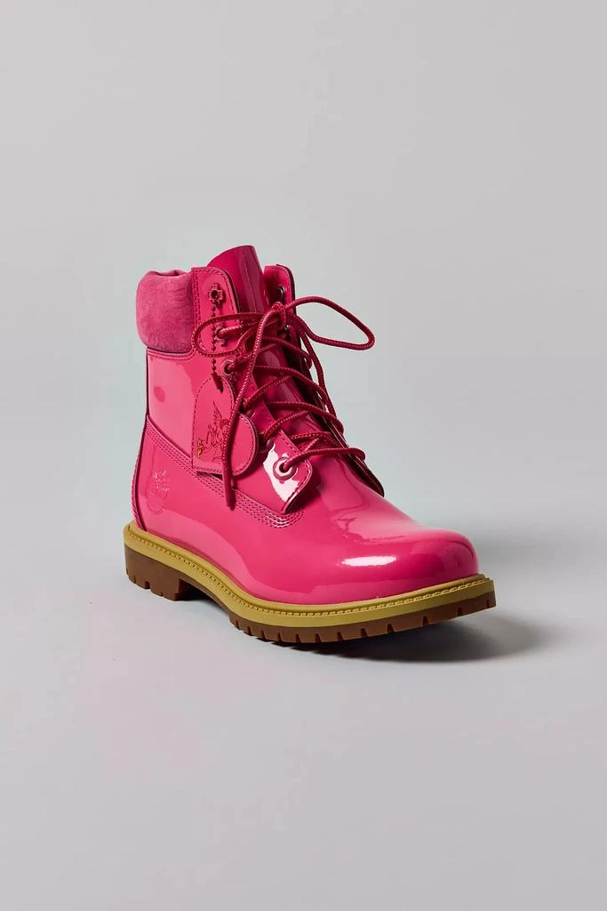 Timberland Timberland Women's Premium Pink Patent Leather 6-Inch Lace-Up Waterproof Boot 3