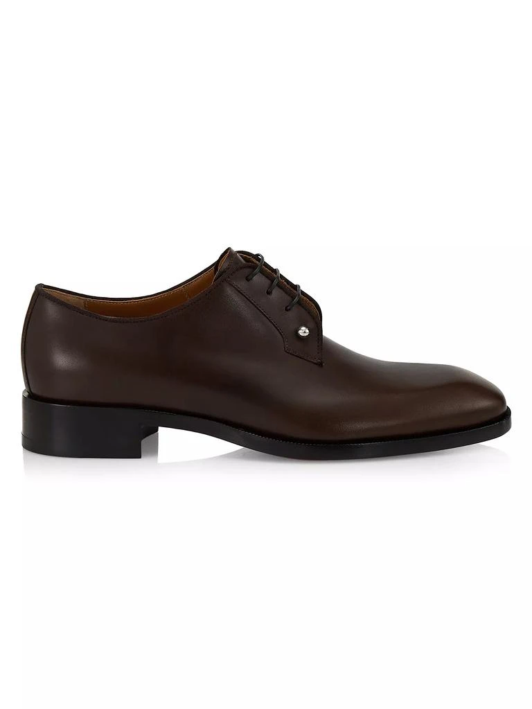 Men\'s Christian Louboutin CHAMBELISS Leather, Oxford, size 43 made in Italy Chambeliss patent leather Derby shoes in black - Christian  main image 3