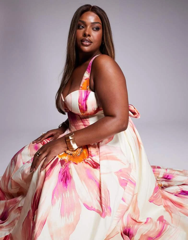 ASOS LUXE ASOS LUXE Curve premium maxi dress in oversized floral
