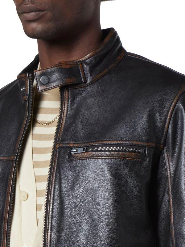 Andrew Marc Caruso Leather Racing Jacket 5