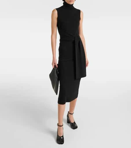 black column dress midi TA3 Sweetie Mesh Column Dress - Black - 3X