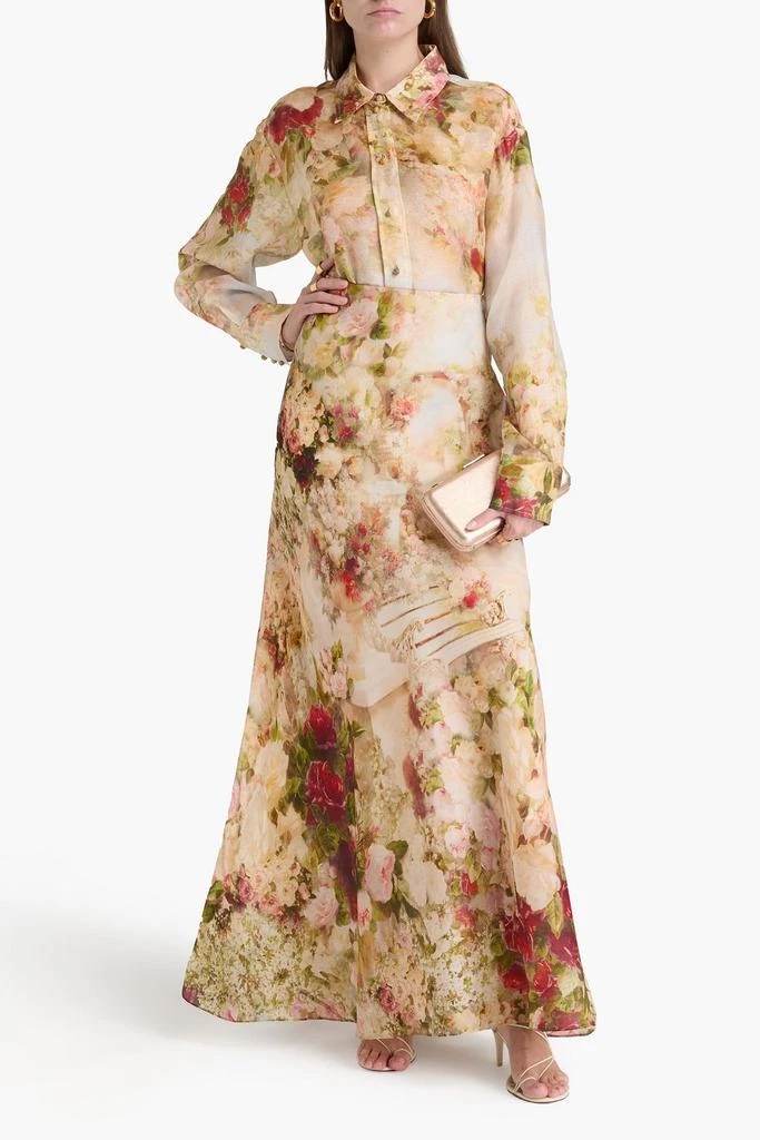 Zimmermann Floral-print silk-organza maxi skirt 2