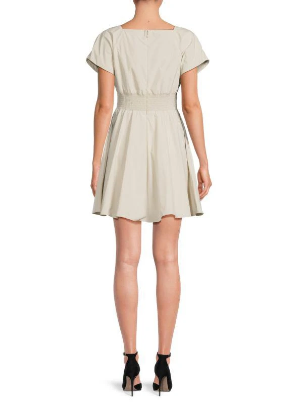 Amanda Uprichard Harper Puff Sleeve Fit & Flare Dress 2