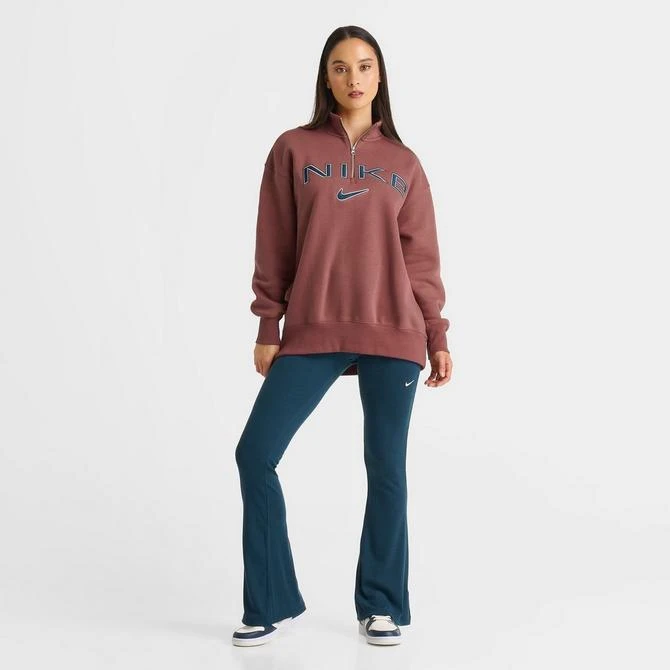 NIKE Women's Nike Sportswear Phoenix Fleece Oversized Logo Quarter-Zip Sweatshirt 2