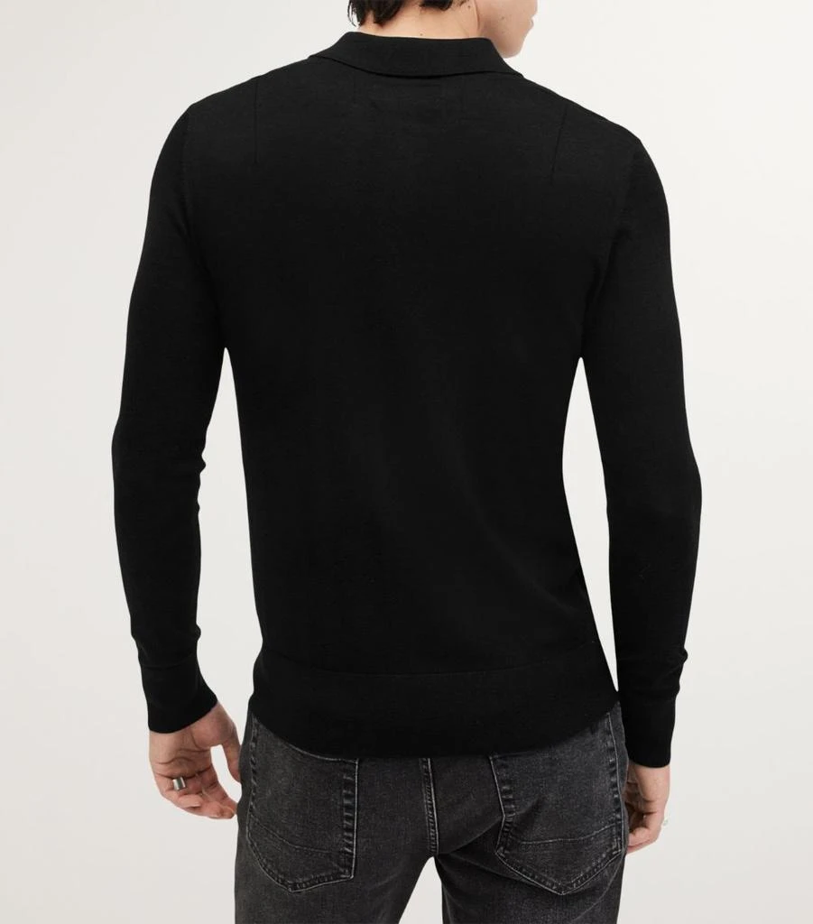 ALL SAINTS Merino Wool Mode Polo Shirt 4