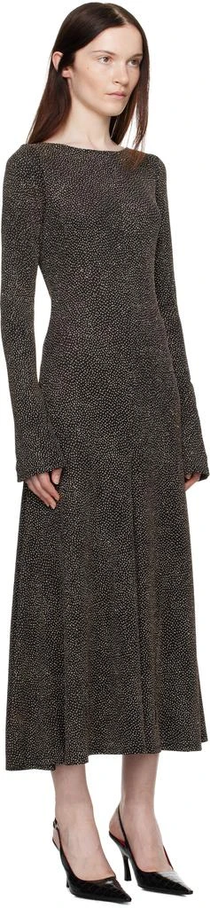 Beaufille Black & Gold Baes Open Back Maxi Dress 2