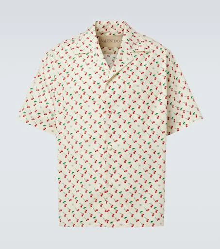 Valentino Cherryfic cotton poplin bowling shirt 1